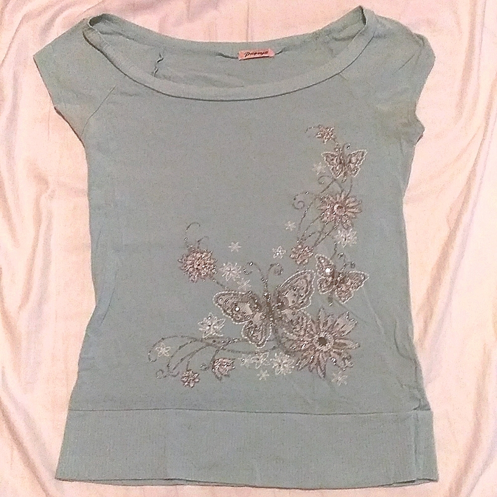 Gorgeous Green Top With Sequin Detail